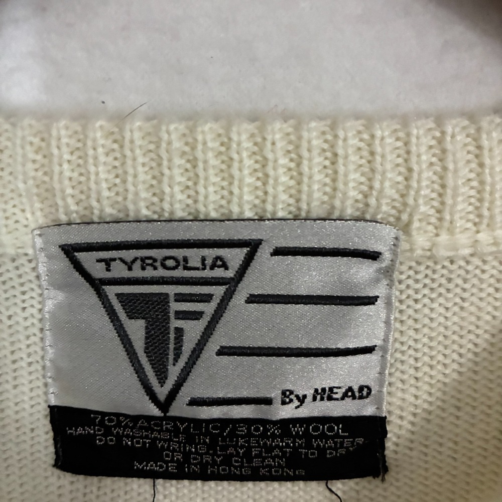 Vtg 80s Tyrolia by Head Wool Blend Sweater Womens Fits Like Size S Striped Ski - Picture 3 of 8